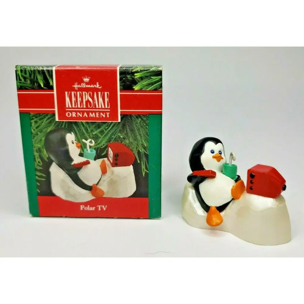 1990‎ Hallmark Keepsake Ornament Polar TV in Box U84/5166